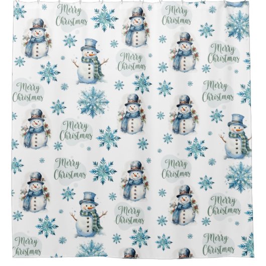 Kerstman Douchegordijn (Voorkant)