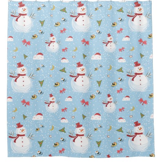 Kerstman Douchegordijn (Voorkant)