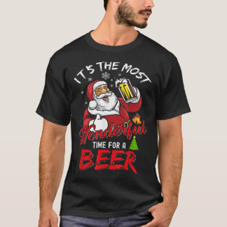 Kerstman Drink biertje heerlijk T-shirt