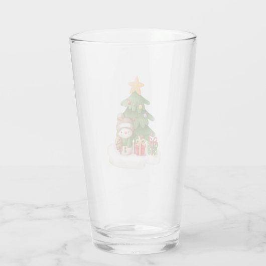 kerstman Drink glas (Achterkant)