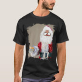 kerstman Drink koffie T-shirt (Voorkant)
