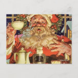 kerstman Drink thee Feestdagenkaart<br><div class="desc">kerstman Drink thee</div>