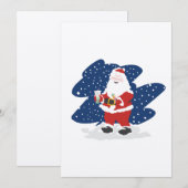 Kerstman drinkt Bubble Thee Feestdagenkaart (Voorkant / Achterkant)