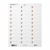 Kerstman dronken retouradreslabels etiket (Full Sheet)