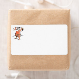 Kerstman dronken verzendlabels etiket