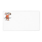 Kerstman dronken verzendlabels etiket (Voorkant)