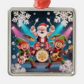 Kerstman Drum Rock Band Ornament (Voorkant)