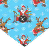 Kerstman Drums Rudolf Gitaarpatroon Korte Tafelloper (Hoek)