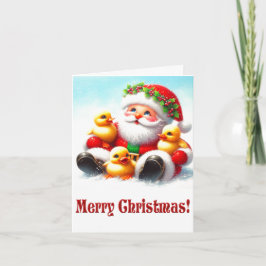 Kerstman Ducklings Kerstmis Kaart
