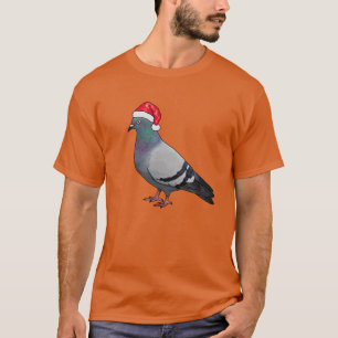 Kerstman duiven familie t-shirt