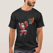 Kerstman Dunking Een Basketbal Kinder Bo T-shirt (Voorkant)