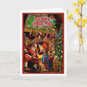 Kerstman dut kaart (Gele Bloem)