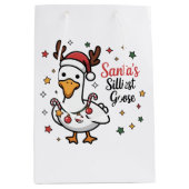 Kerstman Dwaas Gans Kerst Eend Grappig Schattig Medium Cadeauzakje (Voorkant)