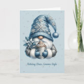 Kerstman Dwerg Feestdagen Kaart (Voorkant)