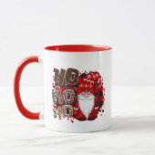 Kerstman Dwerg Luipaardprint Ho Ho Ho Kerstmis Mok (Links)