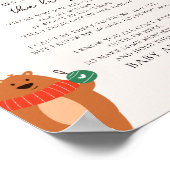 Kerstman, een bericht van het hobbelteken poster (Hoek)