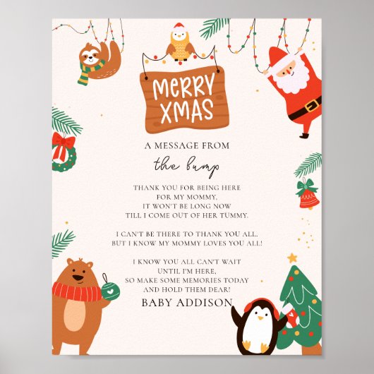 Kerstman, een bericht van het hobbelteken poster (Voorkant)