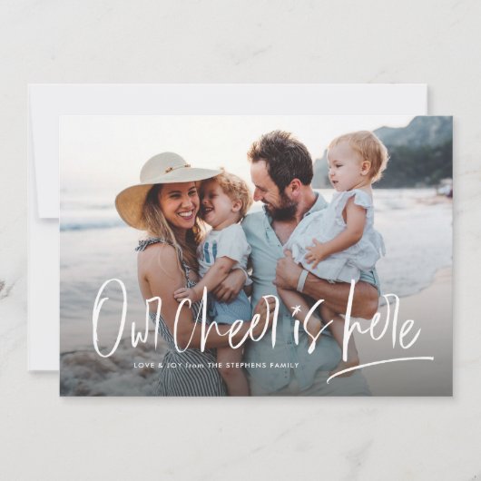 Kerstman, één foto leuk feestdagenkaart (Voorkant)