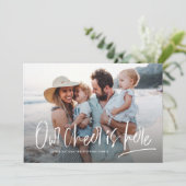 Kerstman, één foto leuk feestdagenkaart (Staand voorkant)