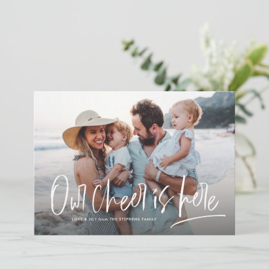 Kerstman, één foto leuk feestdagenkaart (Staand voorkant)