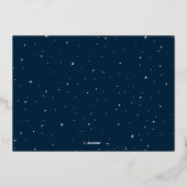 Kerstman, één foto leuk folie feestdagenkaart (Achterkant)