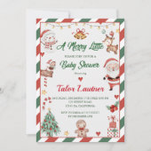 Kerstman Een vrolijk klein Baby shower Kaart (Voorkant)