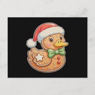 Kerstman Eend Kerstmis Xmas Vakantie Feestdagenkaart