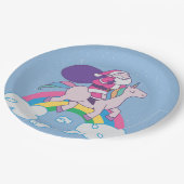 Kerstman Eenhoorn Papieren Bordje (Gekanteld)