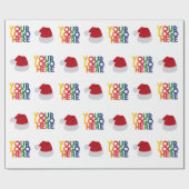 Kerstman, eenvoudige zakelijke Logo — kerstman Cadeaupapier (Vlak)