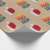 Kerstman, eenvoudige zakenman, Santa Hat Kraft Cadeaupapier (Hoek)