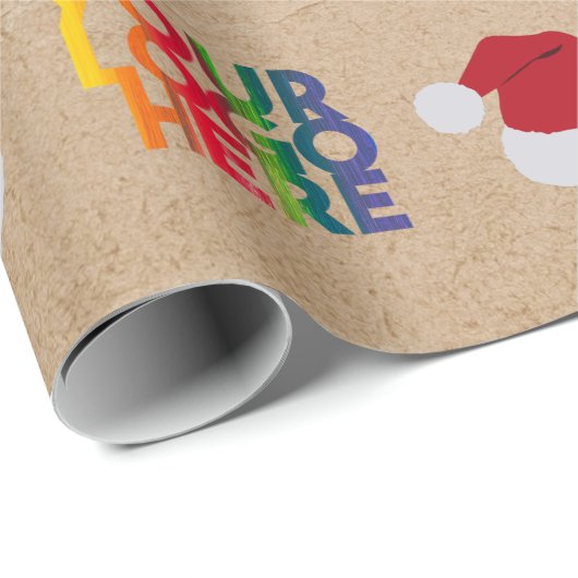 Kerstman, eenvoudige zakenman, Santa Hat Kraft Cadeaupapier (Rol Hoek)