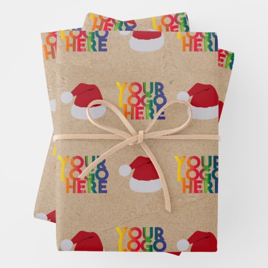 Kerstman, eenvoudige zakenman, Santa Hat Kraft Inpakpapier Vel (In situ)