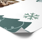 Kerstman eerste jaar foto mijlpaal teken poster (Hoek)