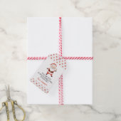 Kerstman eerste verjaardag cadeau tags cadeaulabel (Met Touw)