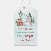 Kerstman Eerste Verjaardag Cadeaulabel (Voorkant)