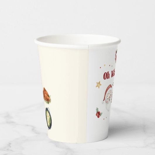 Kerstman Eerste Verjaardag Papieren beker (Rechts)