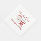 Kerstman Eerste Verjaardag Servet (Hoek)