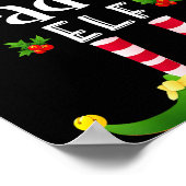 Kerstman Elf bijpassende pyjama Kerstfeest Poster (Hoek)