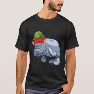 Kerstman Elf Pet Zee Koe Manatee Gift T-shirt