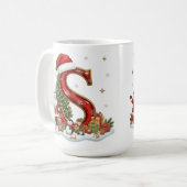 Kerstman Elf Pinguïn Alfabet S Koffiemok (Voorkant links)
