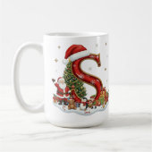 Kerstman Elf Pinguïn Alfabet S Koffiemok (Links)