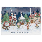 Kerstman Elf Rudolph Gift Bag Groot Cadeauzakje (Achterkant)