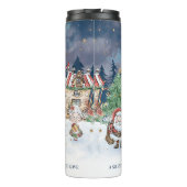 Kerstman Elf Rudolph Thermische Tumbler Thermosbeker (Achterkant)