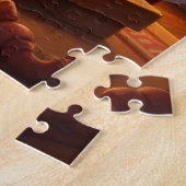 Kerstman & Elf schaakspel Kerstmis Legpuzzel (Zijkant)