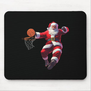 Kerstman elf spelen basketbal kerst pyjama sport muismat