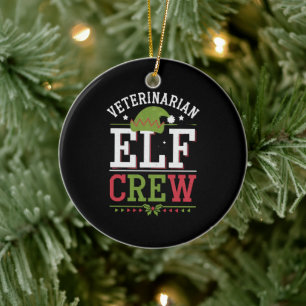 Kerstman Elfen Dierenarts Dierenartsassistent Keramisch Ornament