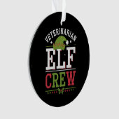 Kerstman Elfen Dierenarts Dierenartsassistent Ornament (voorkant)