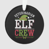 Kerstman Elfen Dierenarts Dierenartsassistent Ornament (voorkant)