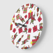 Kerstman Elfen wandklok (Hoek)