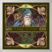  Kerstman en Angels Poster (Voorkant)